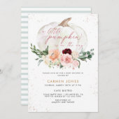 Ein kleines Pumpkin Fall Baby Duschgeschlecht neut Einladung (Vorne/Hinten)