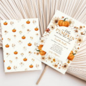 Ein kleines Pumpkin Fall Baby Duschgeschlecht neut Einladung