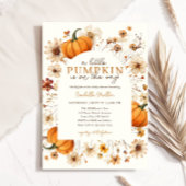 Ein kleines Pumpkin Fall Baby Duschgeschlecht neut Einladung