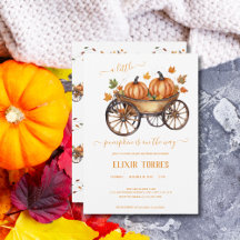 Ein kleines Pumpkin Fall Baby Duschgeschlecht neut