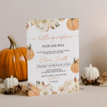 Ein kleines Pumpkin Fall Baby Duschgeschlecht neut