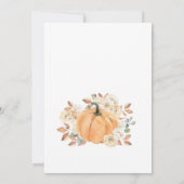 Ein kleines Pumpkin Fall Baby Duschgeschlecht neut Einladung (Rückseite)