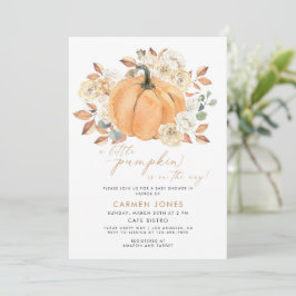 Ein kleines Pumpkin Fall Baby Duschgeschlecht neut Einladung