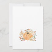 Ein kleines Pumpkin Fall Baby Duschgeschlecht neut Einladung (Rückseite)
