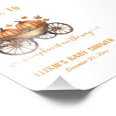 Ein kleines Pumpkin Fall Baby Duschgeschlecht neut Fotodruck (Ecke)