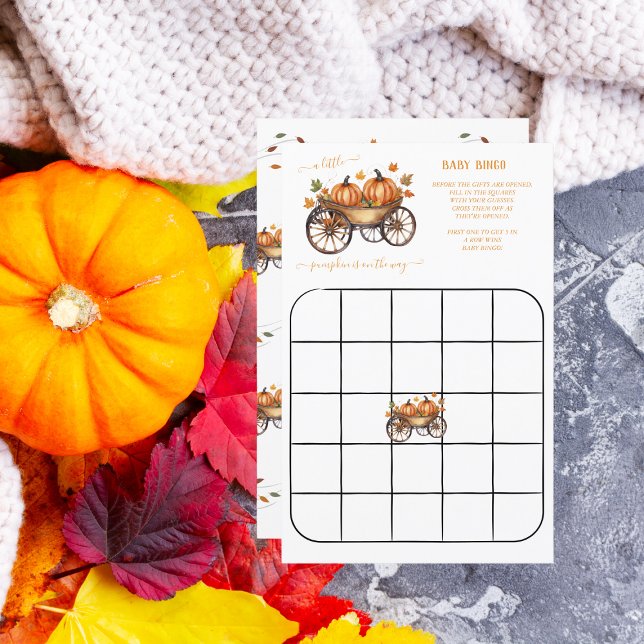 Ein kleines Pumpkin Fall Baby Showe Bingo Spiel (Von Creator hochgeladen)