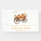 Ein kleines Pumpkin Fall Babydusche Geschlecht Neu Banner (Horizontal)