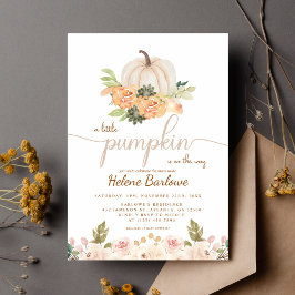 Ein kleines Pumpkin Fall Boho Baby Dusche Einladung