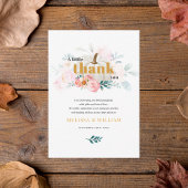 Ein kleines Pumpkin Floral Baby Dusche Vielen Dank Mitteilungskarte