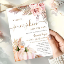 Ein kleines Pumpkin Floral Fall Pumpkin Baby Dusch