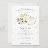Ein kleines Pumpkin Gender Neutral Fall Baby Dusch Einladung (Vorderseite)