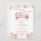 Ein kleines Pumpkin Girl 2. Geburtstag Einladung (Vorderseite)