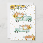 Ein kleines Pumpkin Girl zum zweiten Geburtstag Einladung (Rückseite)