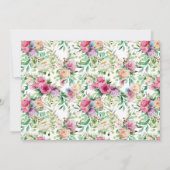 Ein kleines Pumpkin Girly Floral Vielen Dank Einladung (Rückseite)