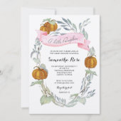 Ein kleines Pumpkin Greenery Girl Einladung (Vorderseite)