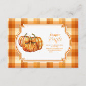 Ein kleines Pumpkin Herbst Baby Diaper Raffle Begleitkarte (Vorderseite)