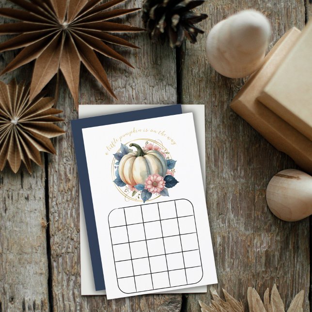 Ein kleines Pumpkin Herbst Floral Bingo Spiel (Von Creator hochgeladen)