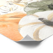 Ein kleines Pumpkin Herbst Geburtstag Begrüßungsze Poster (Ecke)