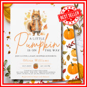 Ein kleines Pumpkin Herbst Herbst SQUIRREL Baby Du Einladung