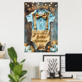 Ein kleines Pumpkin Romper Begrüßungszeichen Poster (Heimbüro)