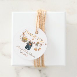 Ein kleines Pumpkin Rustic Boho Fall Baby Dusche Geschenkanhänger