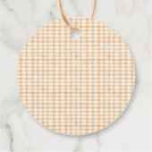 Ein kleines Pumpkin Rustic Boho Fall Baby Dusche Geschenkanhänger (Rückseite)