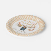 Ein kleines Pumpkin Rustic Boho Fall Baby Dusche Pappteller (Schrägansicht)