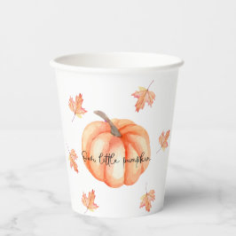 Ein kleines Pumpkin WasserfarbenHalloween Fall Pappbecher