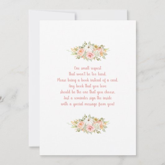 Ein kleines Puppen Baby Duschmädchen Einladung (Rückseite)