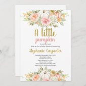 Ein kleines Puppen Baby Duschmädchen Einladung (Vorne/Hinten)