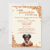 Ein kleines Puppen Baby Puff & Autumn Einladung (Vorderseite)