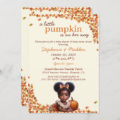 Ein kleines Puppen Baby Puff & Autumn Einladung (Vorne/Hinten)