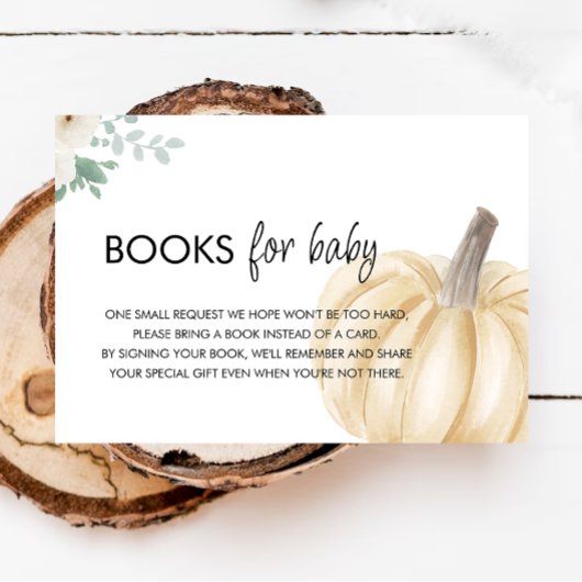 Ein kleines Puppkin-Baby-Duschbuchlein Begleitkarte