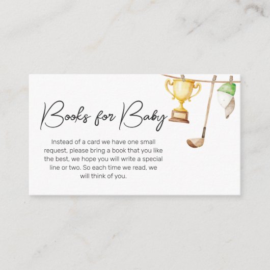 Ein kleines Putter Golf Baby Duschbücher für Baby Begleitkarte (Vorderseite)