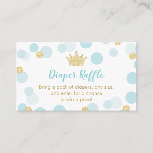 Ein kleines Raffelticket für das Prince Baby Duwer Begleitkarte (Vorderseite)