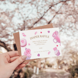 Ein kleines Raffelticket für den süßen Wagen Begleitkarte