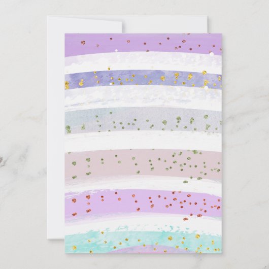 Ein kleines Reh ist auf dem Weg, die Baby-Dusche e Einladung (Rückseite)