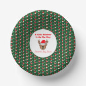 Ein kleines Rentier ist unterwegs Pappteller (Vorderseite)