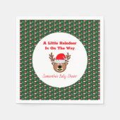 Ein kleines Rentier ist unterwegs Serviette (Vorderseite)