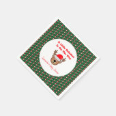 Ein kleines Rentier ist unterwegs Serviette (Ecke)