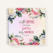 Ein kleines Rose Floral Girl Babyduschenbuch Notizblock (Vorderseite)