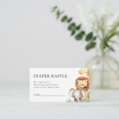 Ein kleines Safari-Baby-Duschkabine Begleitkarte (Stehend Vorderseite)