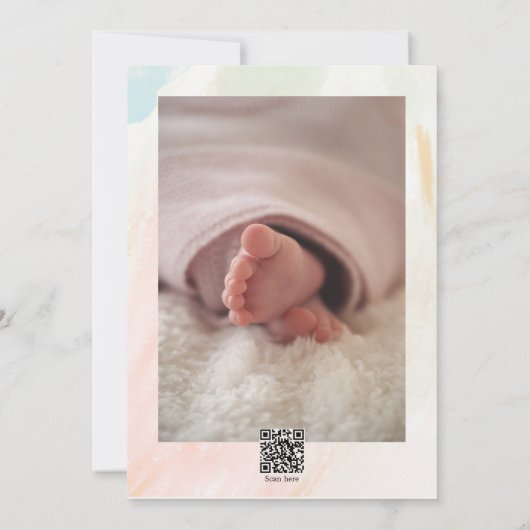 Ein kleines Schmetterling pastellfarben whimsical Einladung (Rückseite)