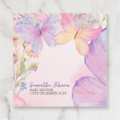 Ein kleines Schmetterling pastellfarben whimsical  Geschenkanhänger (Rückseite)