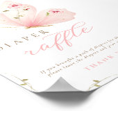 Ein kleines Schmetterlings-Windel-Raffle-Tischschi Poster (Ecke)