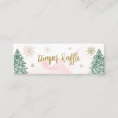 Ein kleines Schneeflocken Baby Diaper Raffles Mini Visitenkarte (Vorderseite)