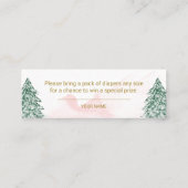 Ein kleines Schneeflocken Baby Diaper Raffles Mini Visitenkarte (Rückseite)