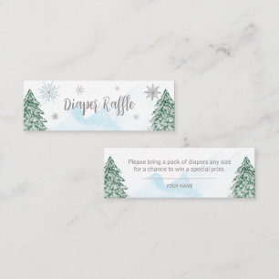Ein kleines Schneeflocken Baby Diaper Raffles Mini Visitenkarte