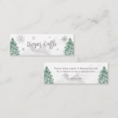 Ein kleines Schneeflocken Baby Diaper Raffles Mini Visitenkarte (Vorne/Hinten)