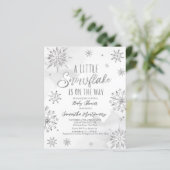 Ein kleines Schneeflocken-Baby-Duschbudget (Stehend Vorderseite)